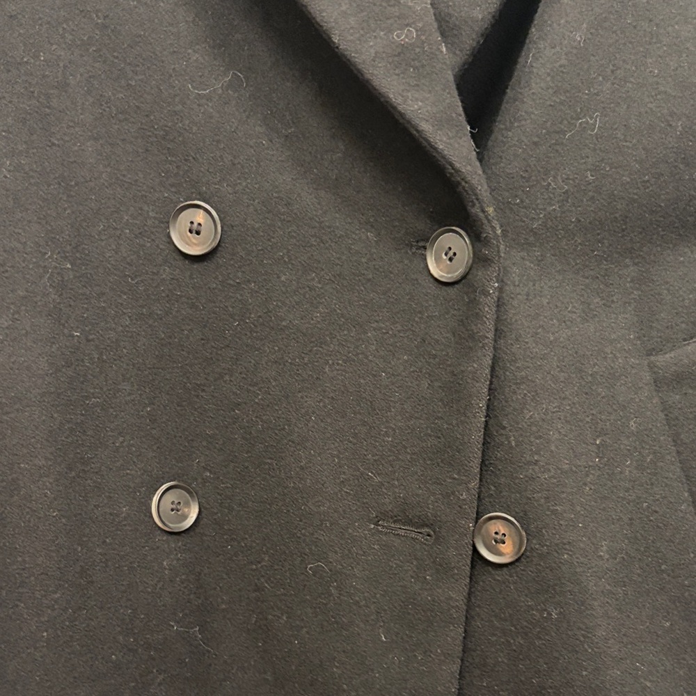 Zara Black Double-Breasted Coat - Picture 6 of 7